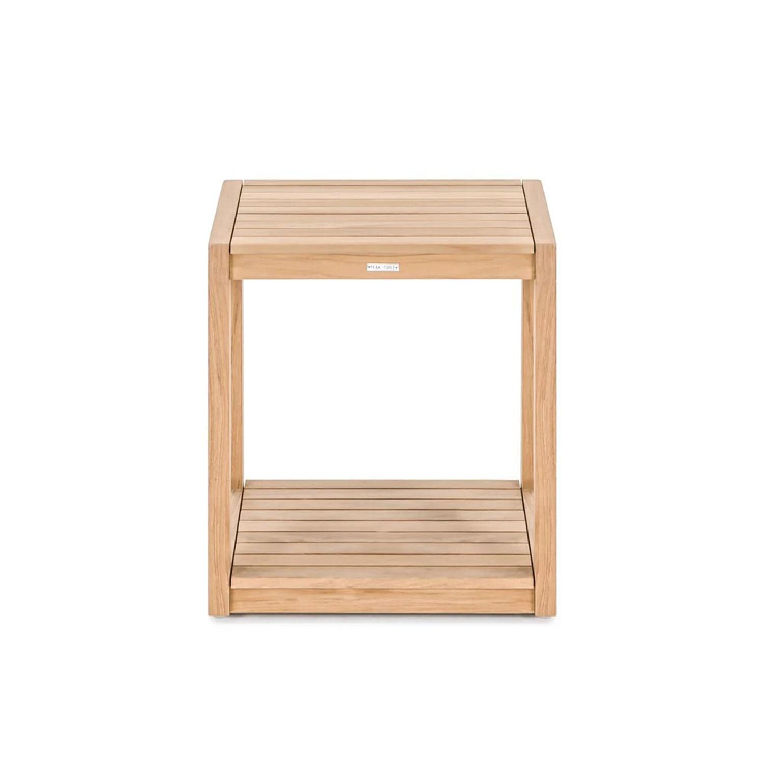 Scape Key 18 Inch Teak Side End Table by Lakeview Outdoor Designs - White Background thumbnail
