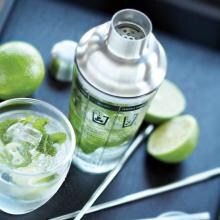 16-Ounce Glass Cocktail Shaker With Stainless Steel Lid image