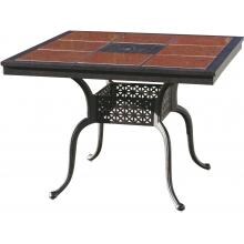 Darlee Series 77 41 X 41 Inch Cast Aluminum Patio Dining Table With Granite Top - Antique Bronze / Ruby Granite Tile image