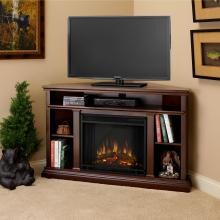 Real Flame Churchill 50-Inch Corner Electric Fireplace With Mantel - Dark Espresso - 3750E-DE image