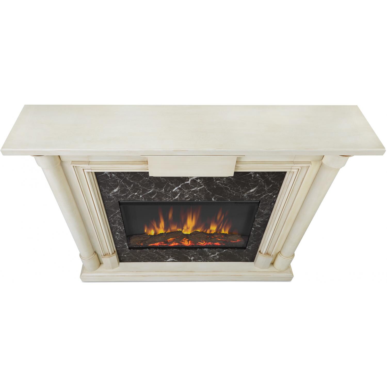 Real Flame Maxwell Electric Fireplace - Top - Whitewash thumbnail