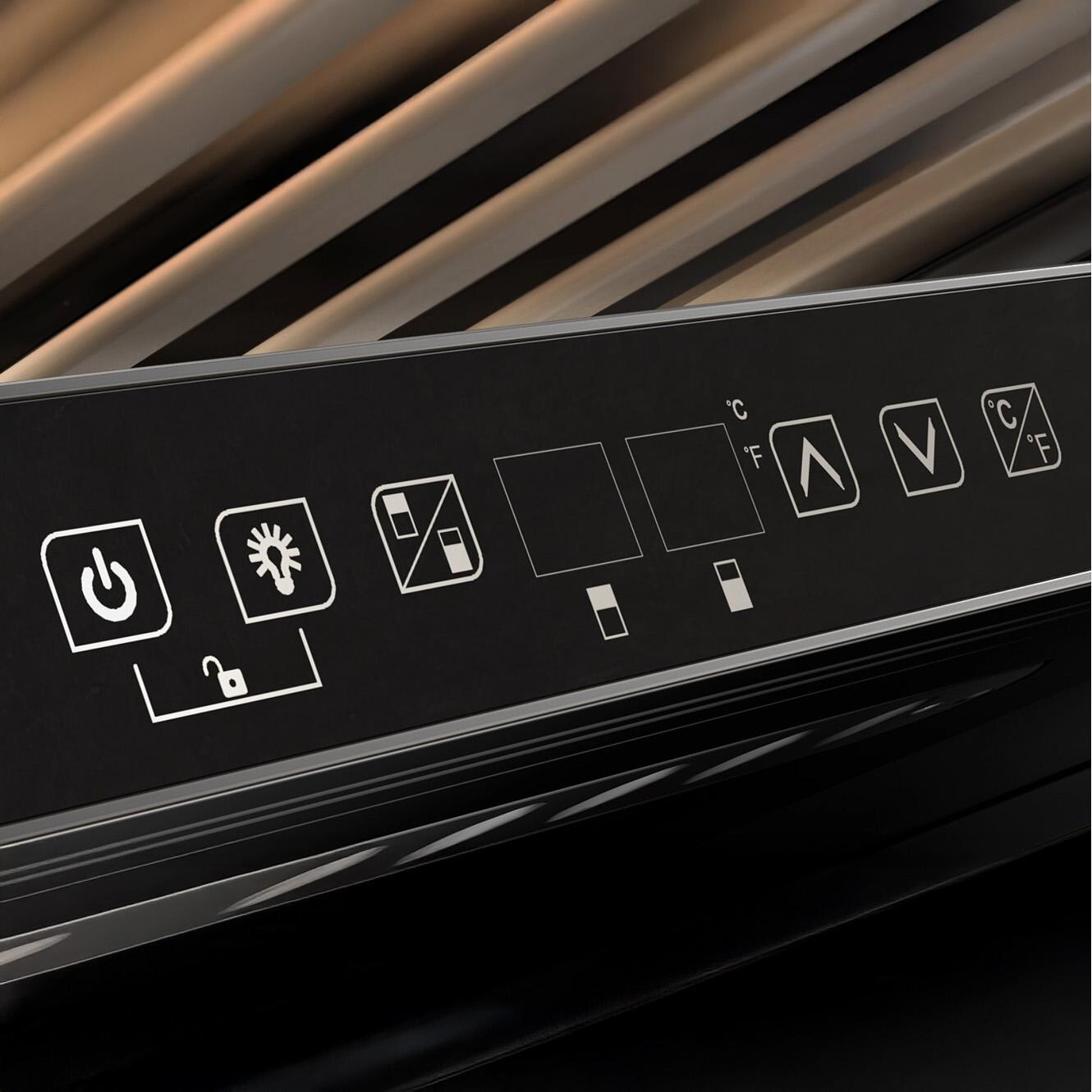 Everdure EWC46SS Everdure 46 Bottle Right Hinge Glass Door Luxury Wine Cooler - Stainless Steel - EWC46SS - Controls - Detail thumbnail