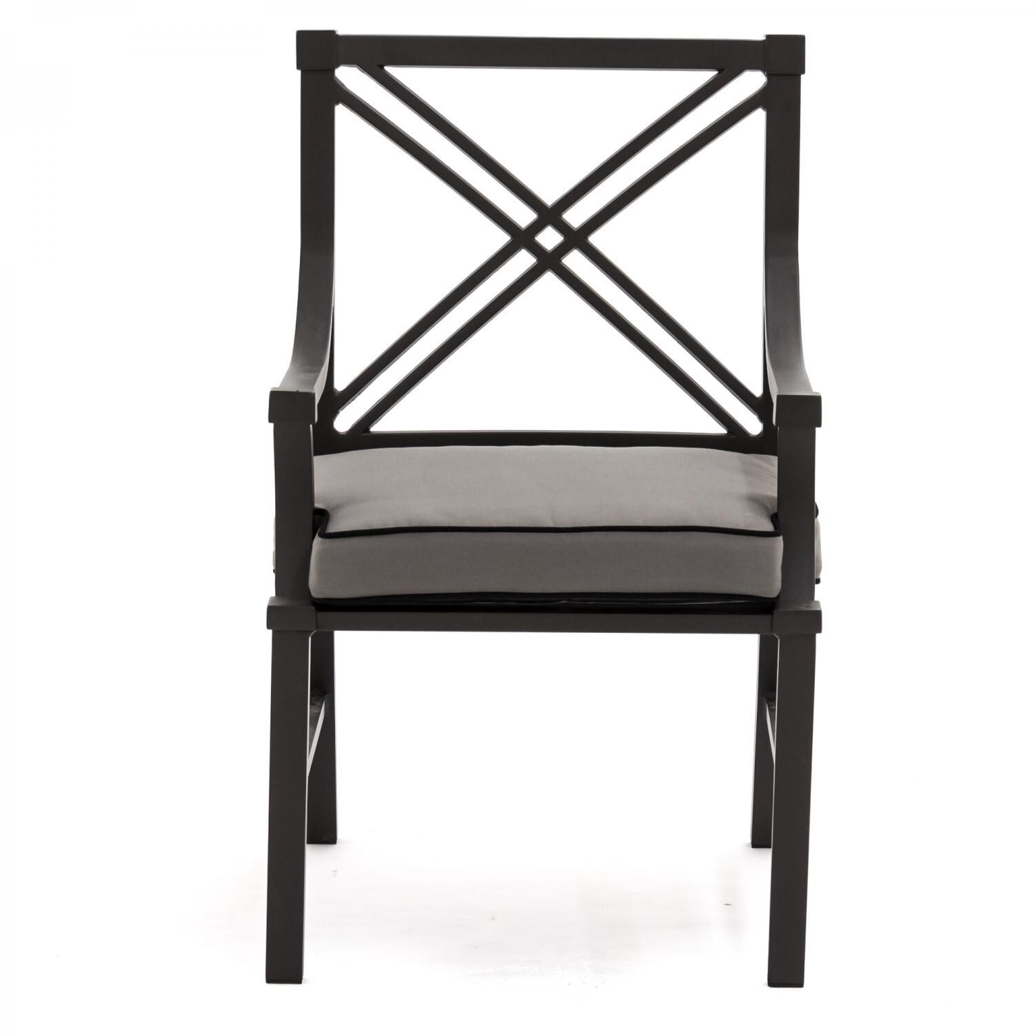 Audubon Aluminum Patio Dining Arm Chair - Front View thumbnail