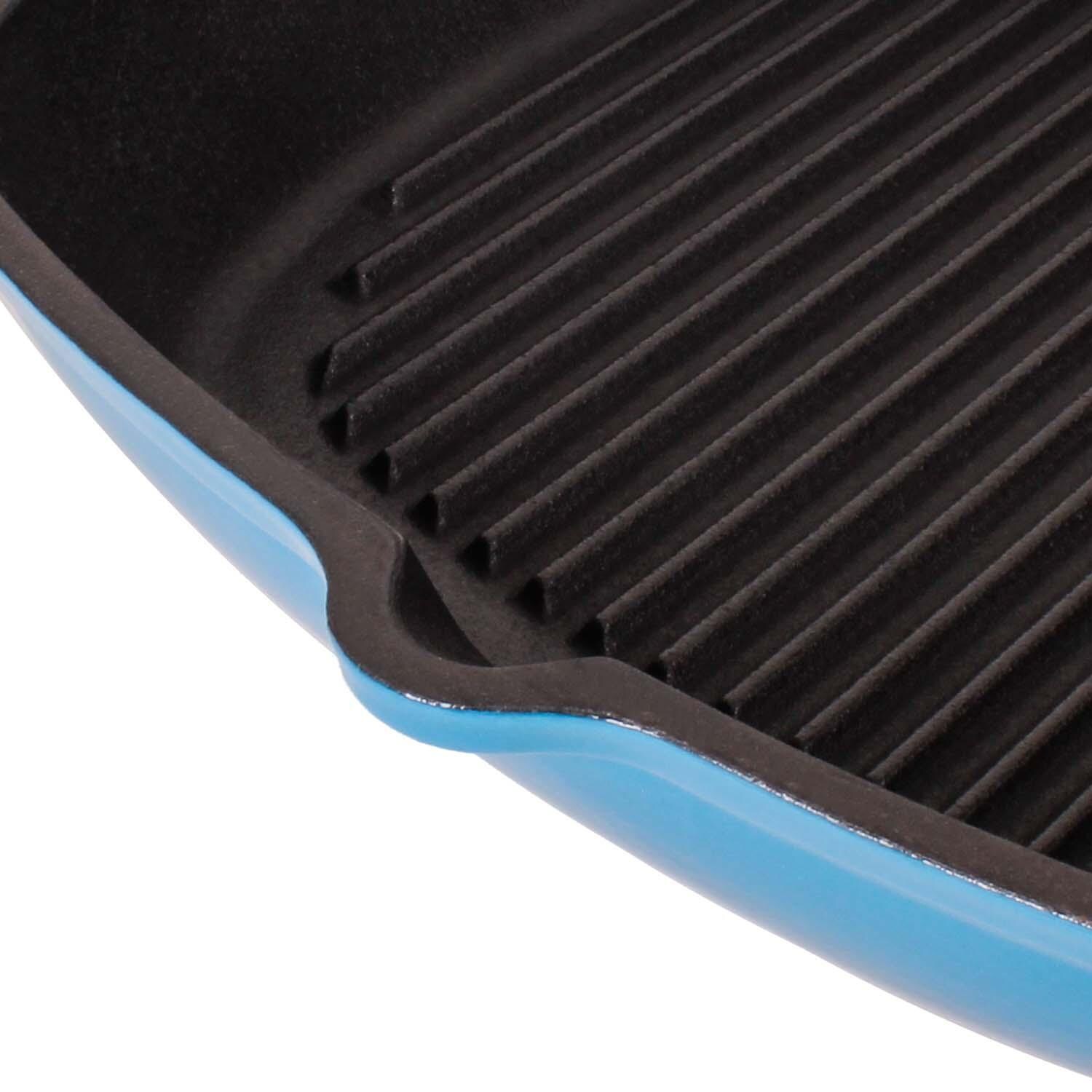 BergHOFF 11-in Neo Cast Iron Square Grill Pan - Blue - Detail thumbnail