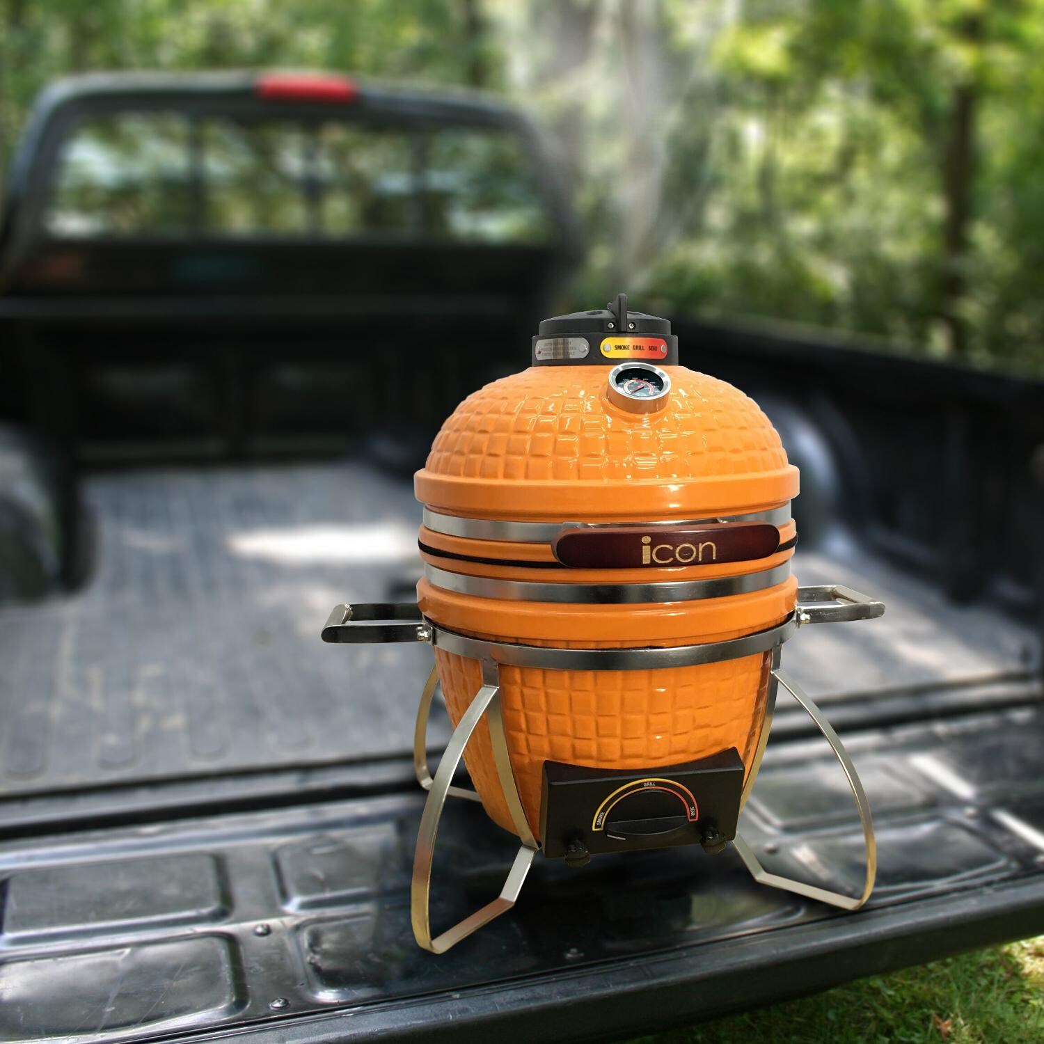 Icon Grills - CG101TEAL - 100 Series Table Top Kamado Grill - Tailgating - Shown In Orange thumbnail