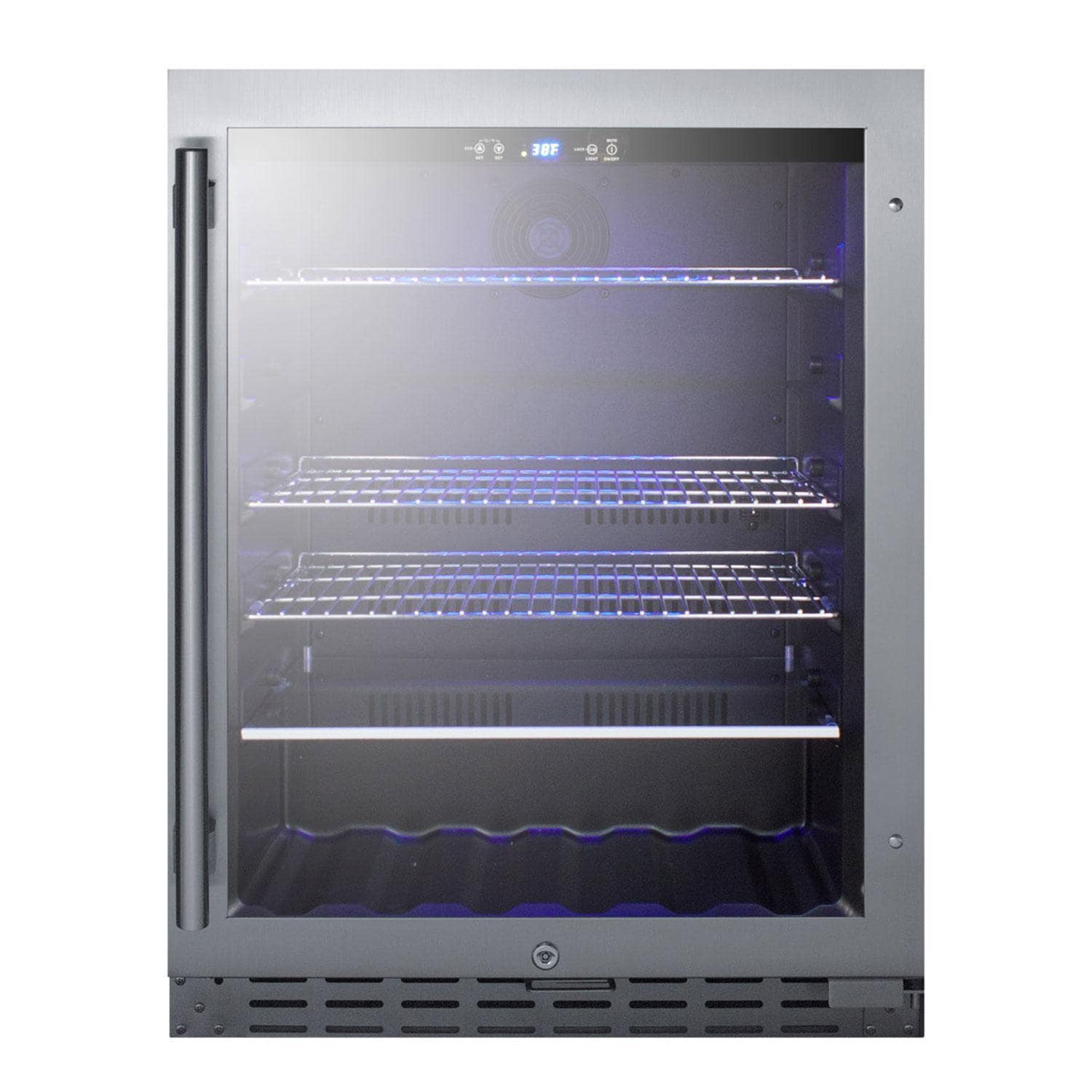 Summit ALBV2466 ADA Compliant 24 Inch 4.2 Cu. Ft. Built-In Beverage Cooler - Display - White Background thumbnail
