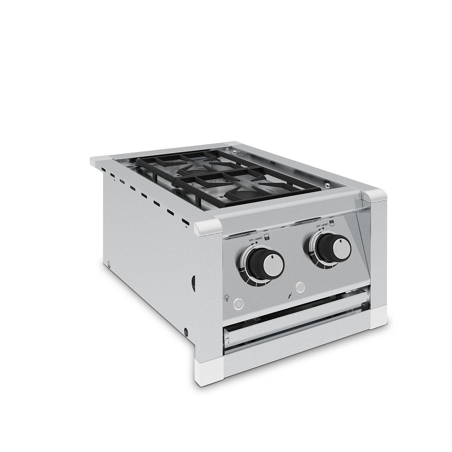 Broil King 803767 Imperial S 200 Natural Gas Range Double Side Burner - Slanted Right - White Background thumbnail
