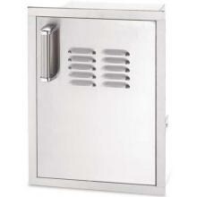 Fire Magic Premium Flush 14-Inch Right-Hinged Soft Close Louvered Single Access Door With Propane Tank Storage - 53820SC-T image
