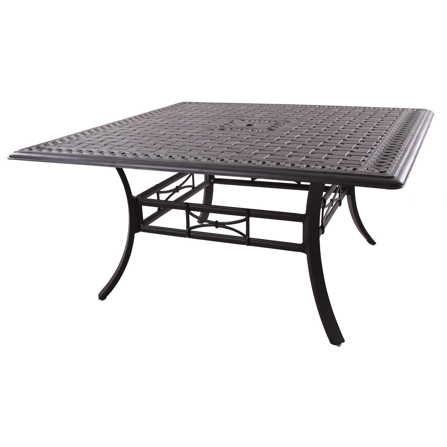 Darlee 201660-9PC-88W Capri Cast Aluminum 60 Inch Square Dining Table thumbnail