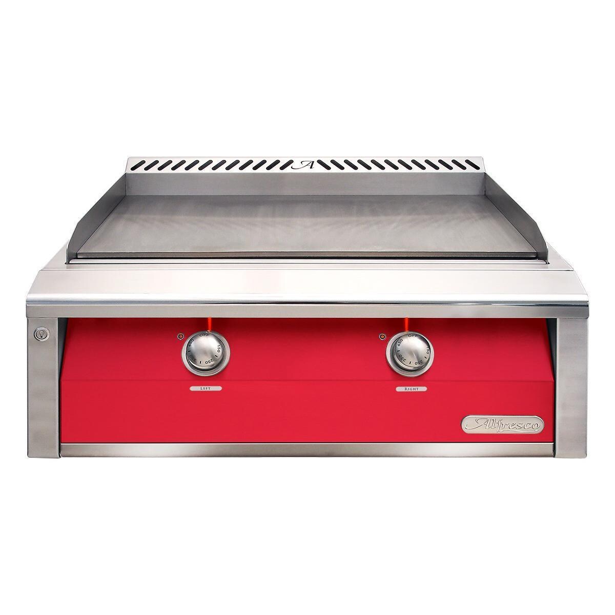 Alfresco Grills AXE-30GT-NG-S3027 Alfresco 30-Inch Built-In Natural Gas Griddle in Raspberry Red - White Background thumbnail