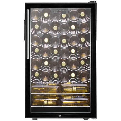 Summit 40 Bottle Built-In / Freestanding Commercial Wine Cellar / Cooler With Professional Handle - SWC525LBI7HV - Stocked View thumbnail
