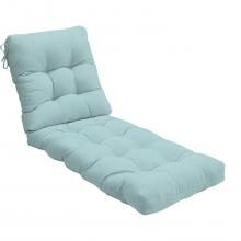 Sunbrella Canvas Glacier Long Outdoor Replacement Chaise Lounge Cushion By BBQGuys
