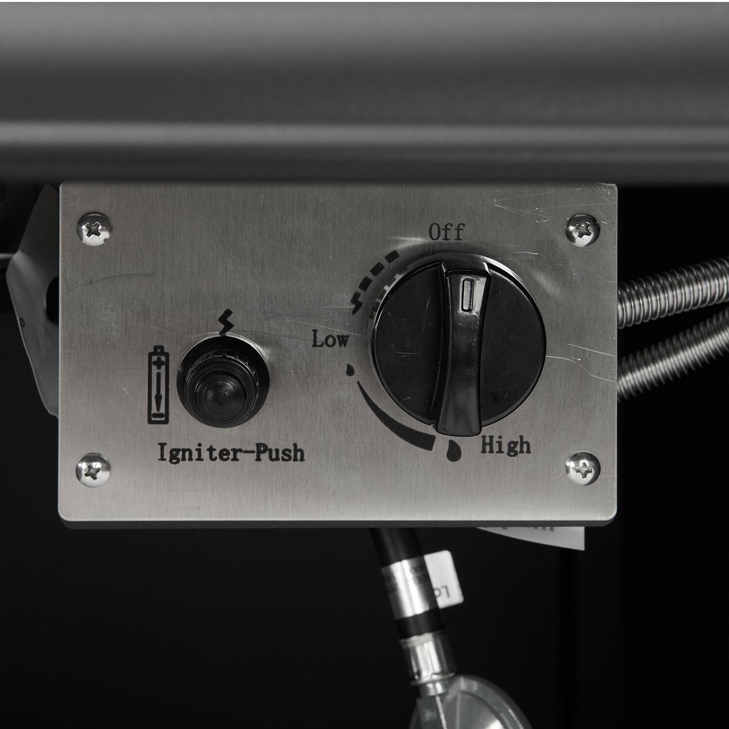 Ultimate Patio UP-82268BZ-OL 5Pc Outdoor Chair Set W/ Fire Table in Oatmeal - Fire Table Control System - Detail thumbnail