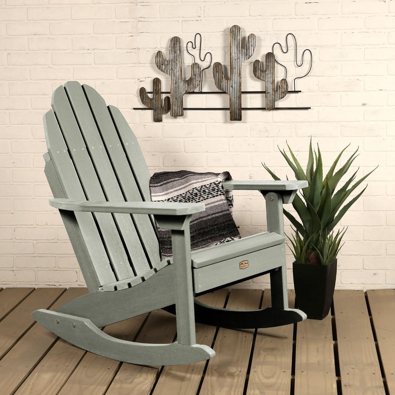Charmville Recycled Plastic Adirondack Rocking Chair in Eucalyptus by Lakeview Outdoor Designs