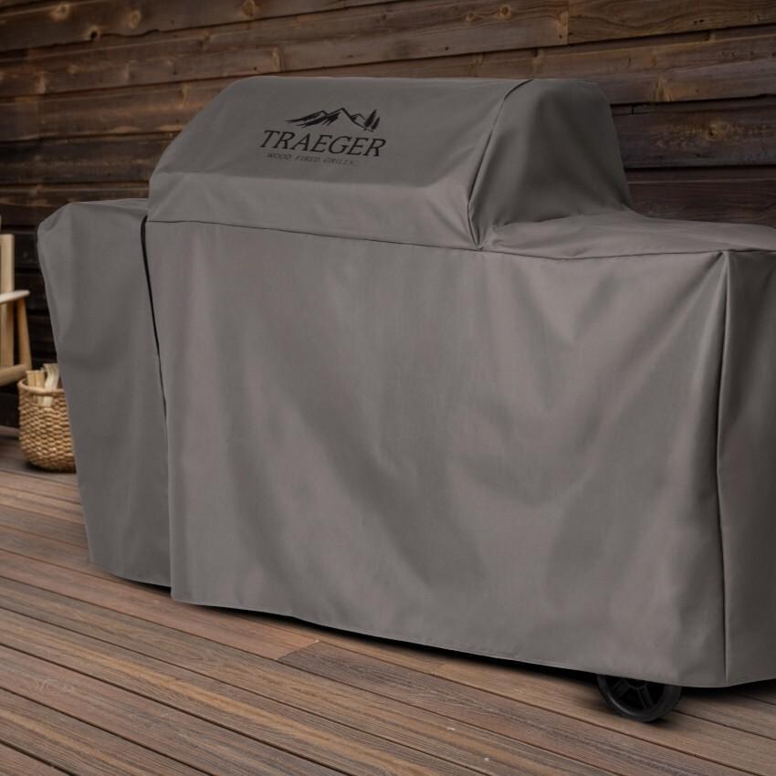 Traeger Woodridge Pro Pellet Grill 5 Pc Bundle - On Patio - Lifestyle thumbnail