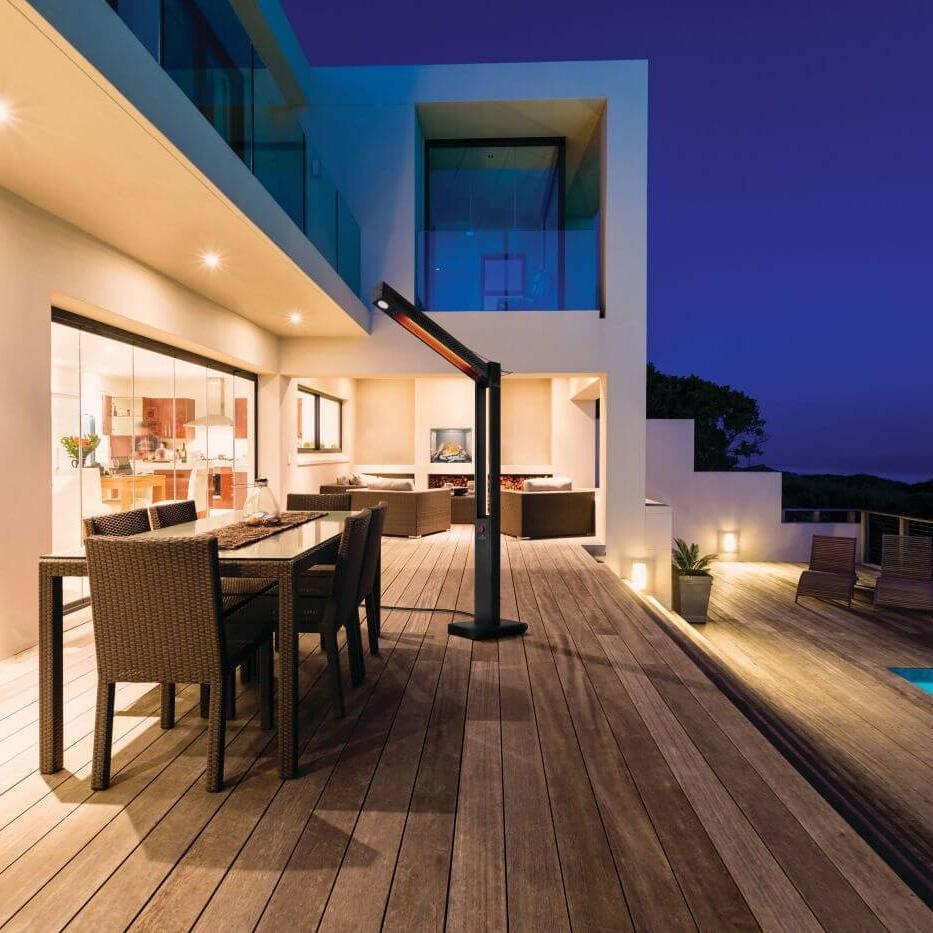 Napoleon NEOFV80IH Phantom Freestanding 1500W Electric Infrared Patio Heater - On Patio - Lifestyle thumbnail