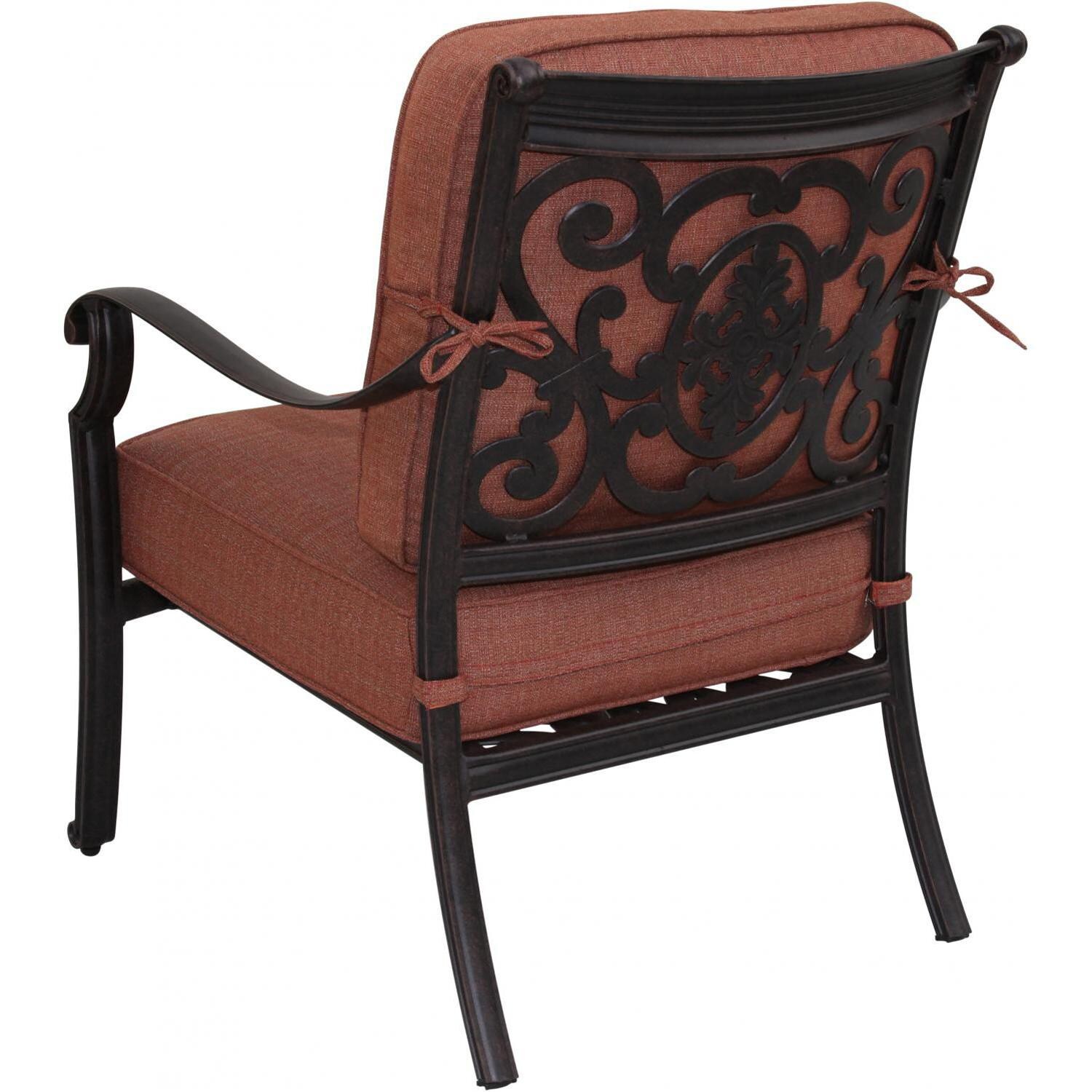 Darlee B/DL108-6PC-30AB St. Cruz Cast Aluminum Club Chair W/ Spicy Chili Cushions thumbnail