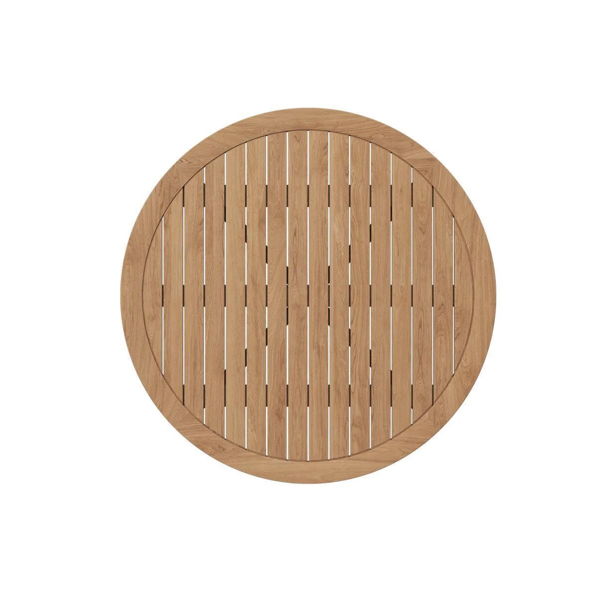 Teak + Table Barbados 47 Inch Round Coffee Table - Top - White Background thumbnail