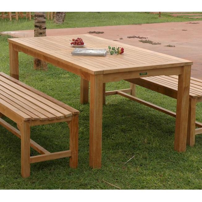 Anderson Teak Bahama 6-Person Teak Patio Dining Set With Bench Seating - In Use thumbnail