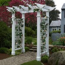 New England Arbors Fairfield 7 Ft Vinyl Arbor
