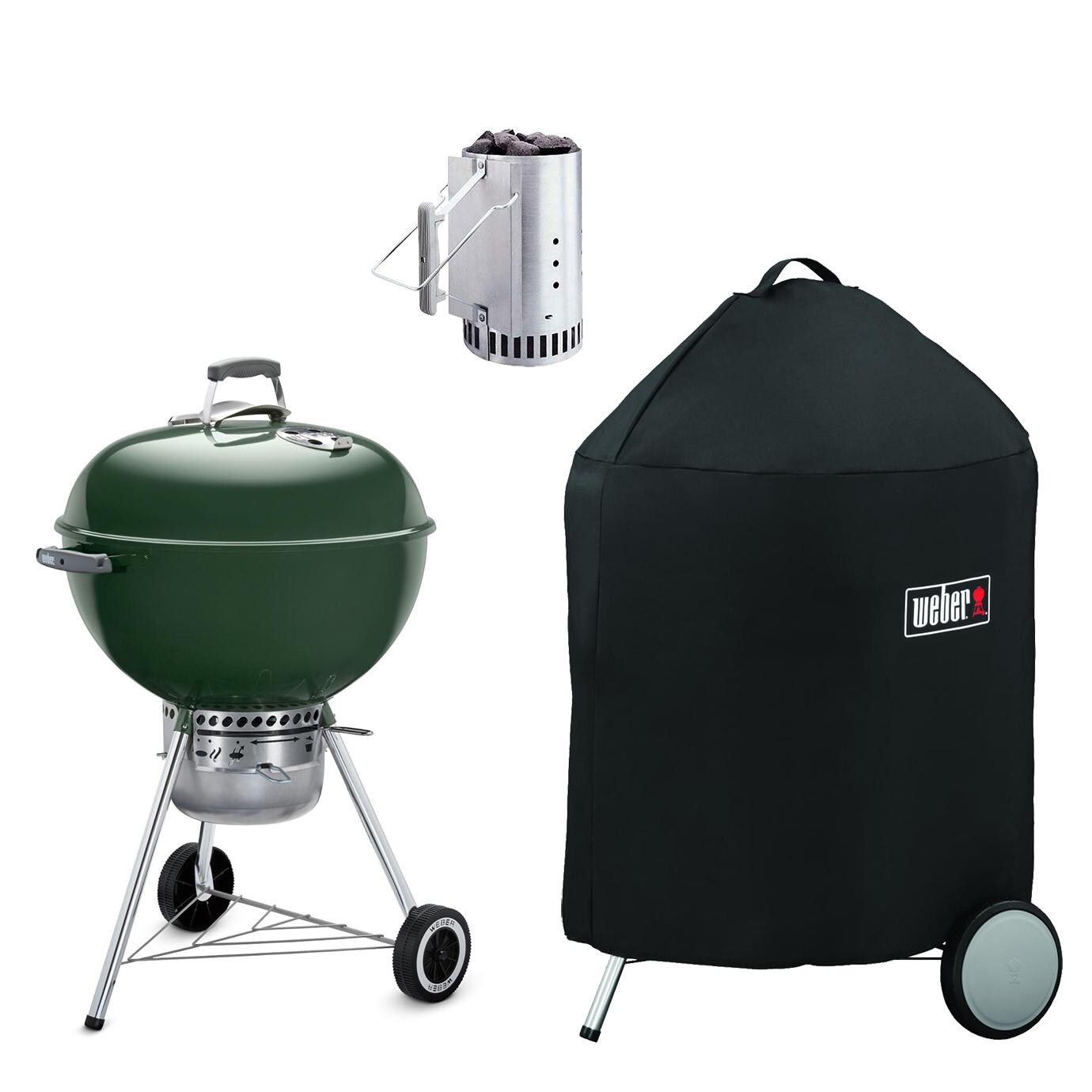 Weber 22-Inch Kettle Deluxe Bundle - Green
