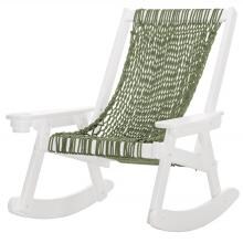Pawleys Island Coastal DuraCord Patio Rope Rocking Chair - Meadow - White Frame image