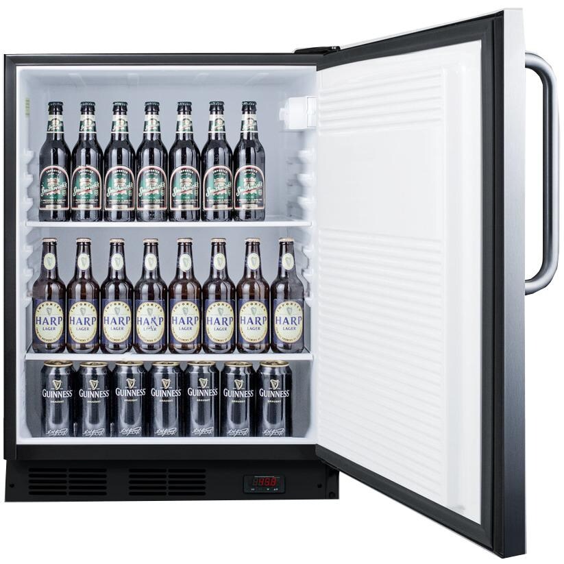 Summit 5.5 Cu. Ft. Built-In / Freestanding Commercial Rated Pub Cellar With Towel Bar Handle - FF7LBLPUBCSS - Stocked View thumbnail
