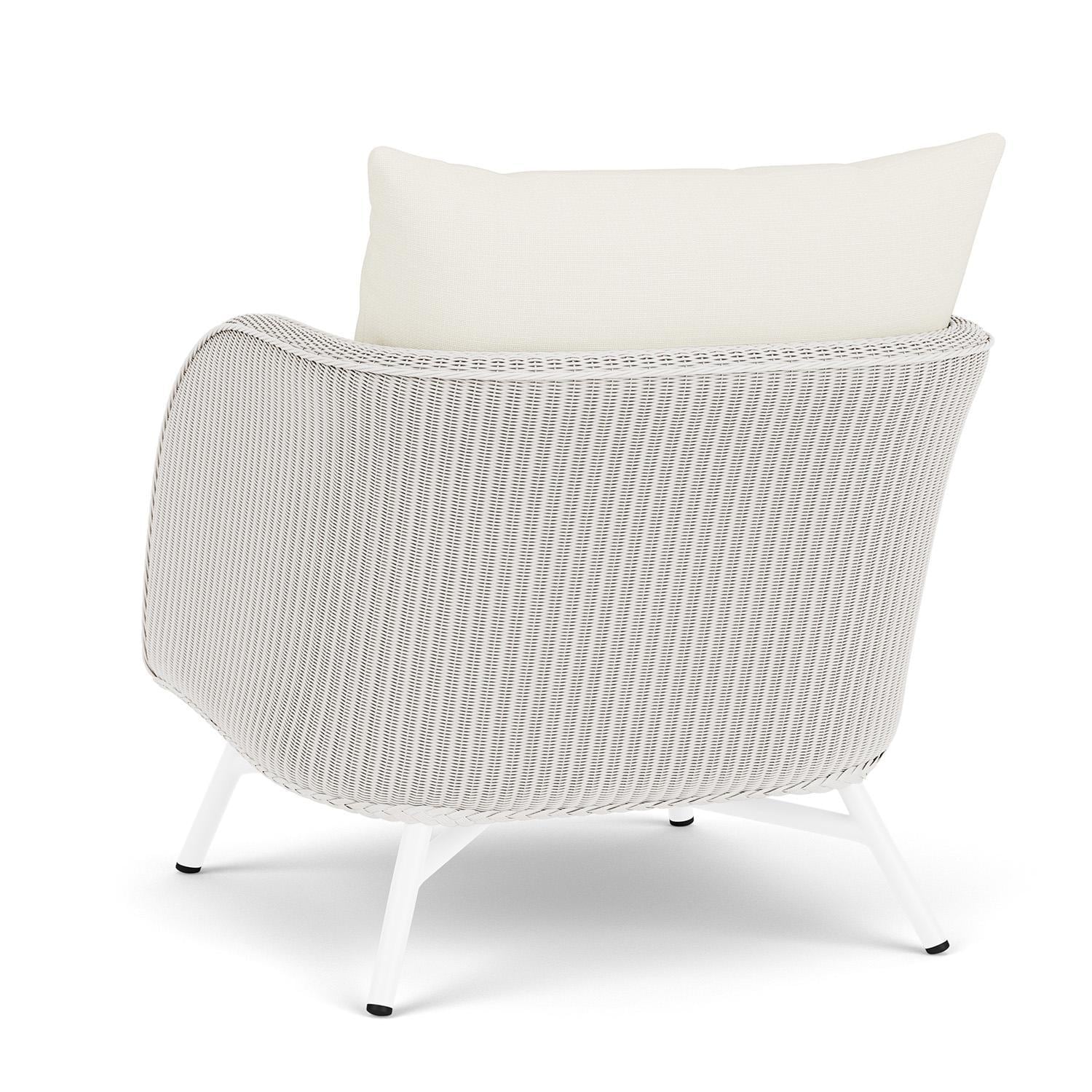 Lloyd Flanders Essence Lounge Chair W/Sailcloth Salt Fabric White