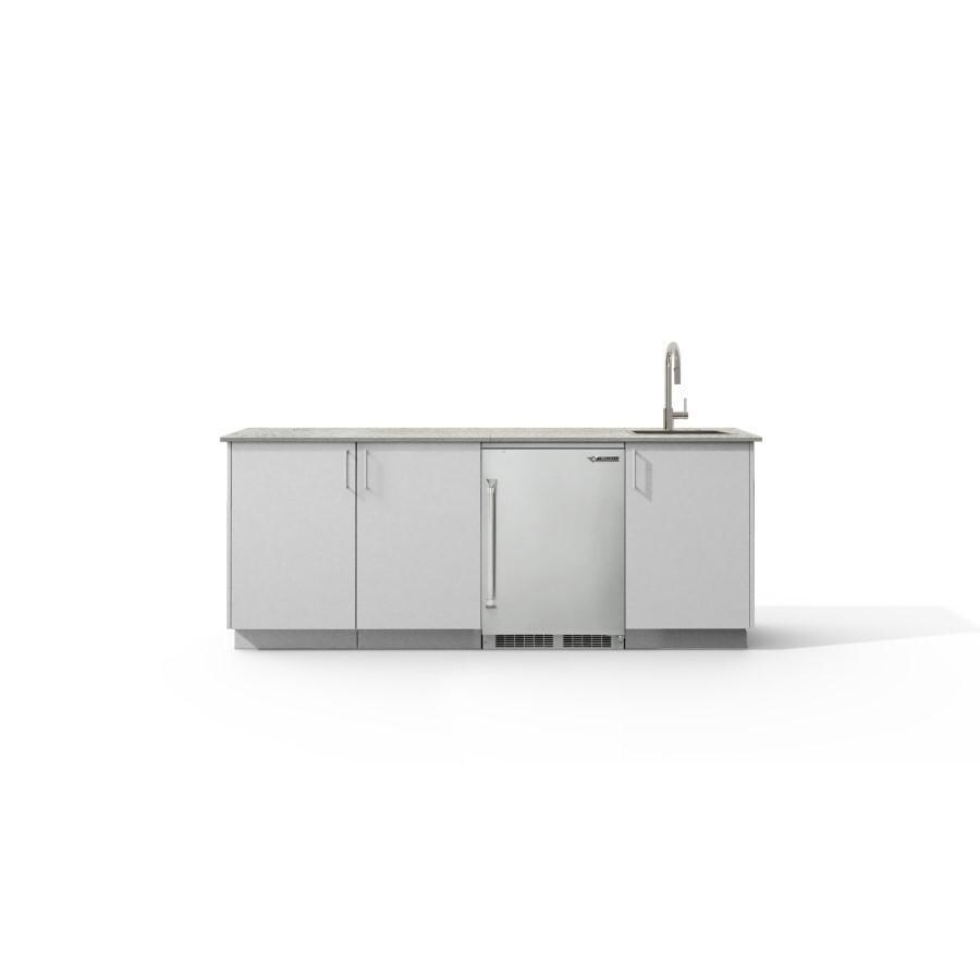 Urban Bonfire B-Lagoon-TwinEagles-Keon-Chantilly Lagoon Outdoor Kitchen w/ Twin Eagles 24-Inch 5.1 Cu. Ft. Refrigerator, Keon Countertops & Chantilly Finish thumbnail