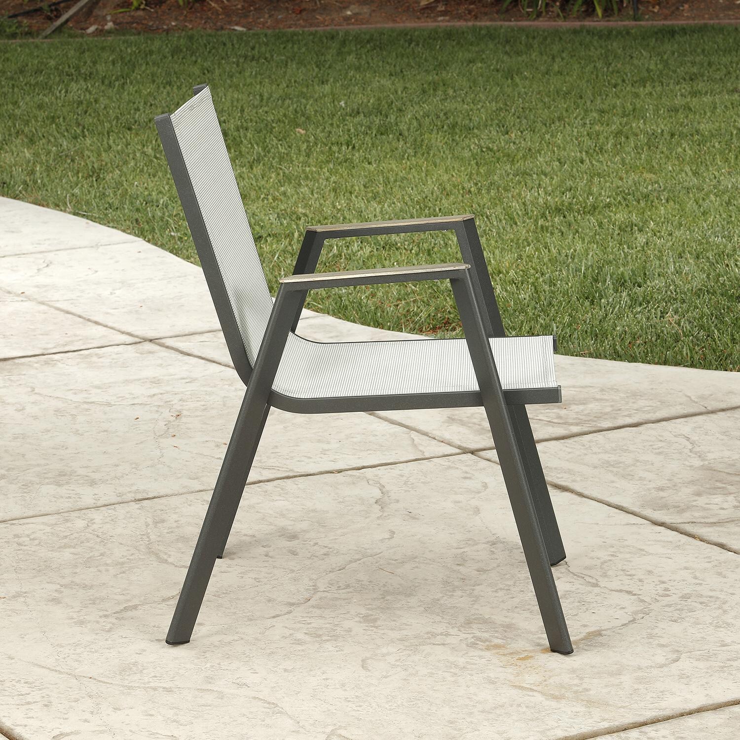 Lakeview Outdoor Designs Amite 9 Piece Aluminum Patio Dining Set - Patio Dining Chair Side thumbnail