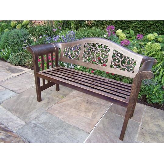 Oakland Living Mississippi Royal Cast Aluminum Patio Bench - Antique Bronze