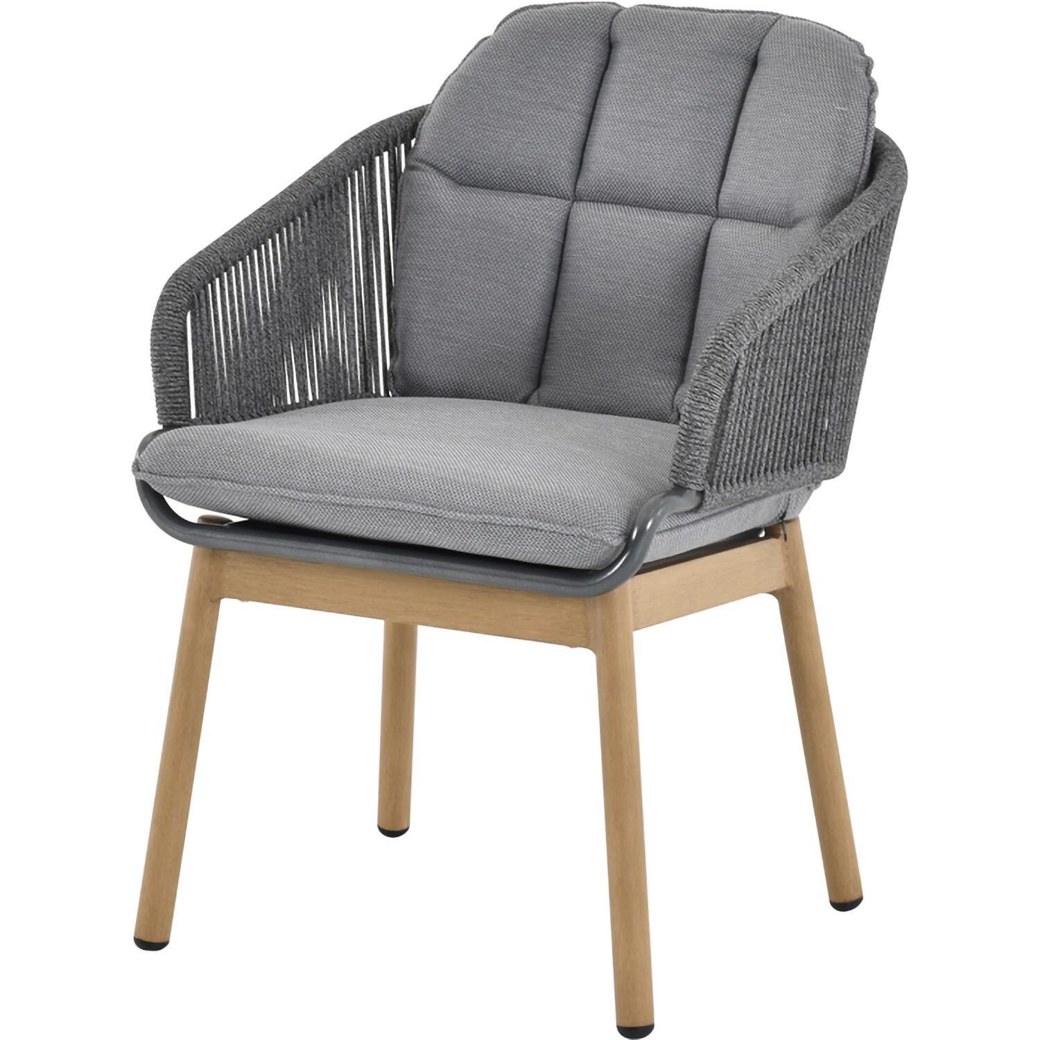 Lakeview Outdoor Designs LV-348-7 Lake Charles 7 Pc Aluminum Dining Set in Gray - Chair - White Background thumbnail