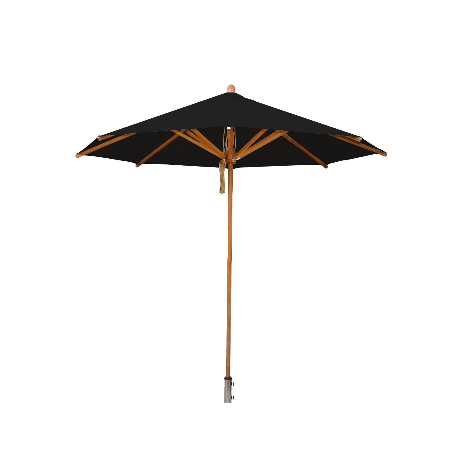 Bambrella Levante 8 1/2 Ft. Round Market Umbrella - Black Canopy