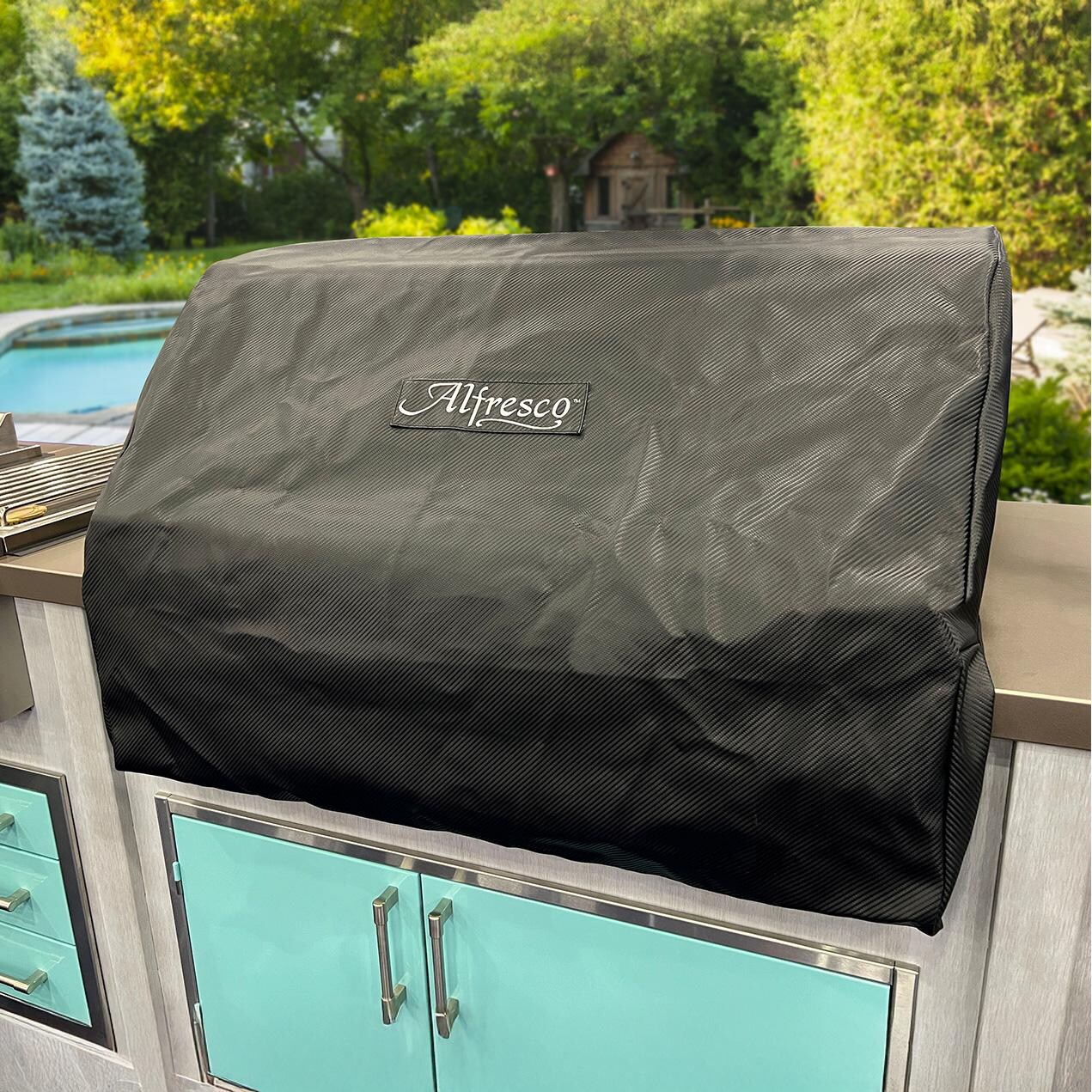 Alfresco Grills AGV-42-PREM Premium Cover for 42-in Built-In Grills - On Grill - Lifestyle thumbnail
