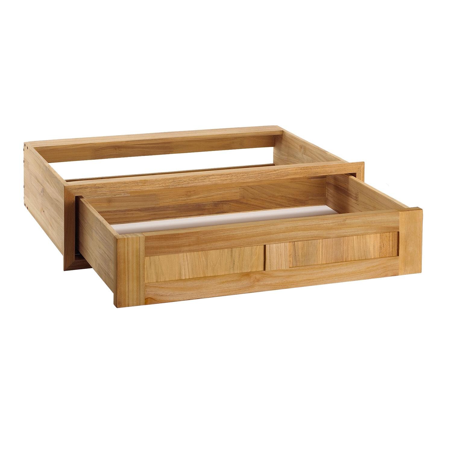 Pacific Teak 30 Inch Shaker Panel Single Drawer - Open thumbnail