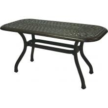 Darlee Series 60 48 X 26 Inch Cast Aluminum Patio Coffee Table - Mocha image