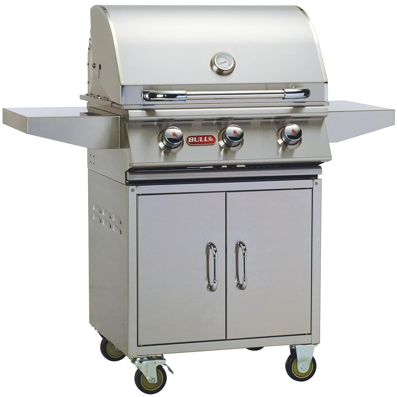Bull Steer Premium 25Inch 3Burner Natural Gas Grill Cart BBQGuys