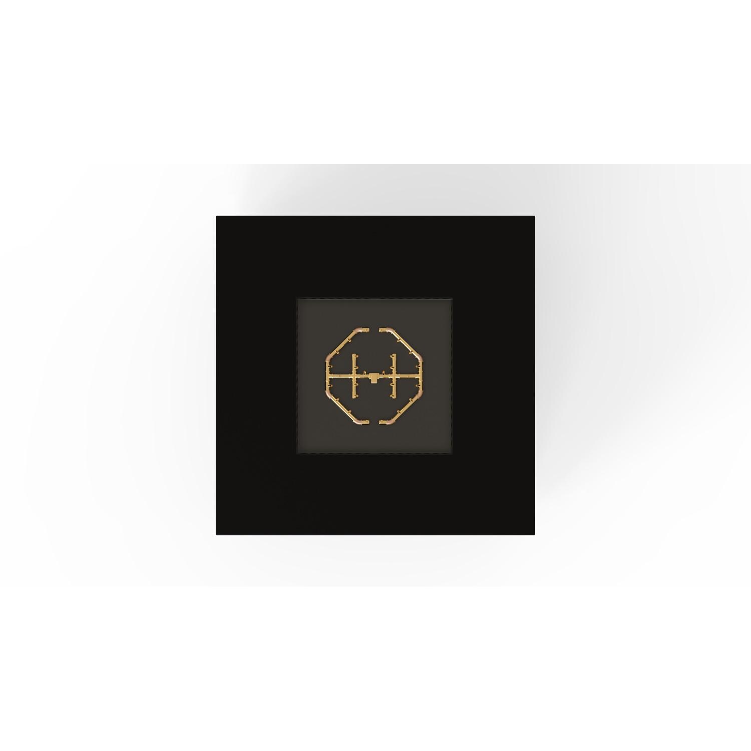 AON 56 Inch Square Powder Coated Steel Propane Fire Pit Table W/ Platinum Ignition in Black By Warming Trends - Top View - White Background thumbnail