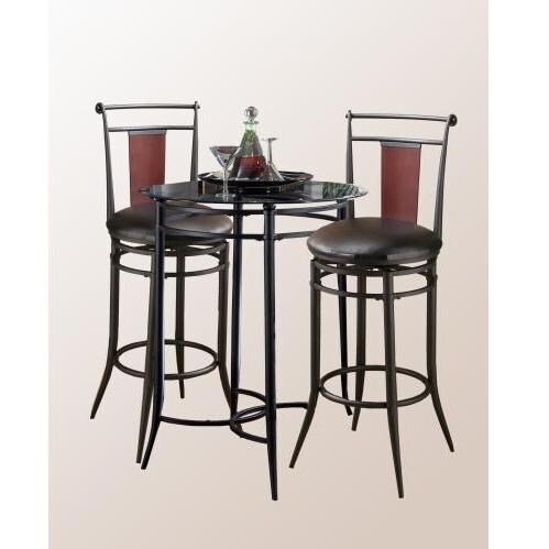 Hillsdale Mix-n-Match 3 Piece Bistro Table Set W/ Midtown Stools