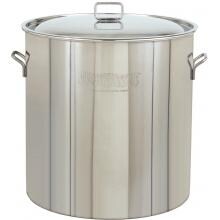 Bayou Classic Pots With Vented Lid 102 Quart Stainless Steel Stock Pot With Vented Lid image
