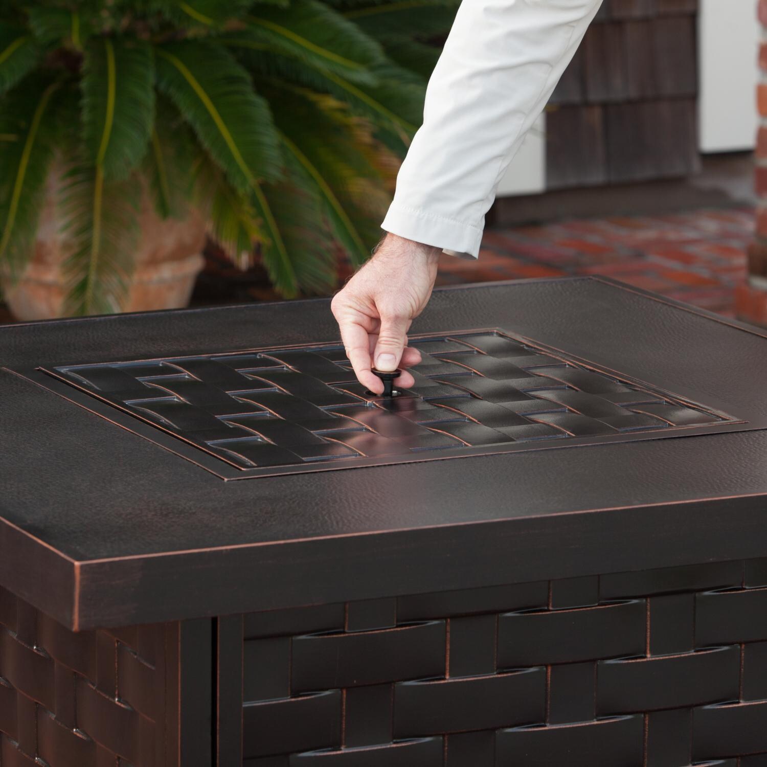 Ultimate Patio SC62572 Magnolia Way 42-Inch Square Aluminum Propane Fire Pit Table - Burner Cover thumbnail