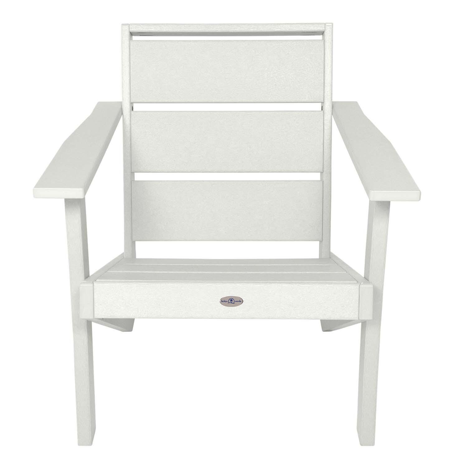 Hazel Cove Recycled Plastic Adirondack Chair in Coconut White by Lakeview Outdoor Designs - White Background thumbnail