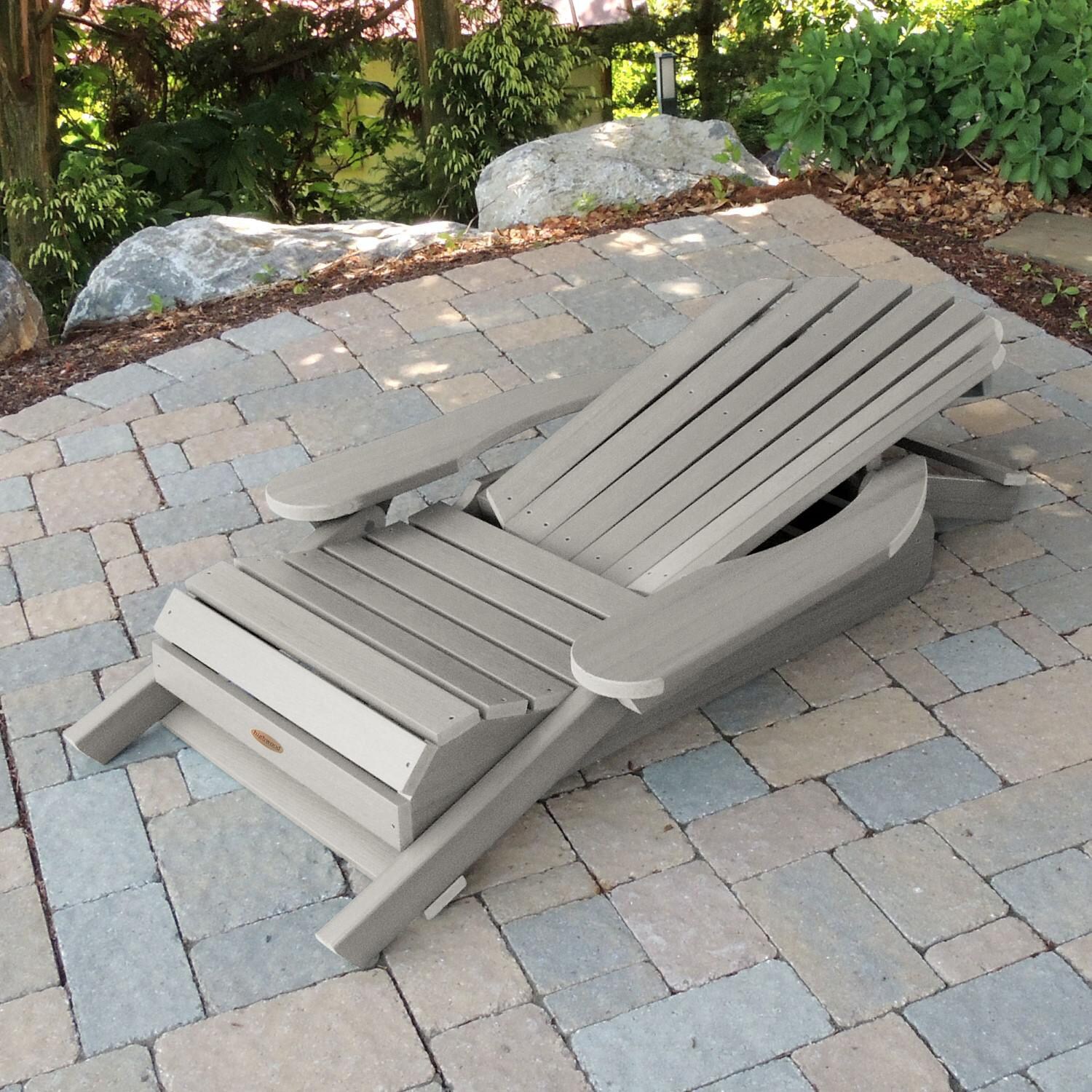 Lakeview King Dream Bay Folding & Reclining Adirondack Chair - Harbor Gray - Down thumbnail