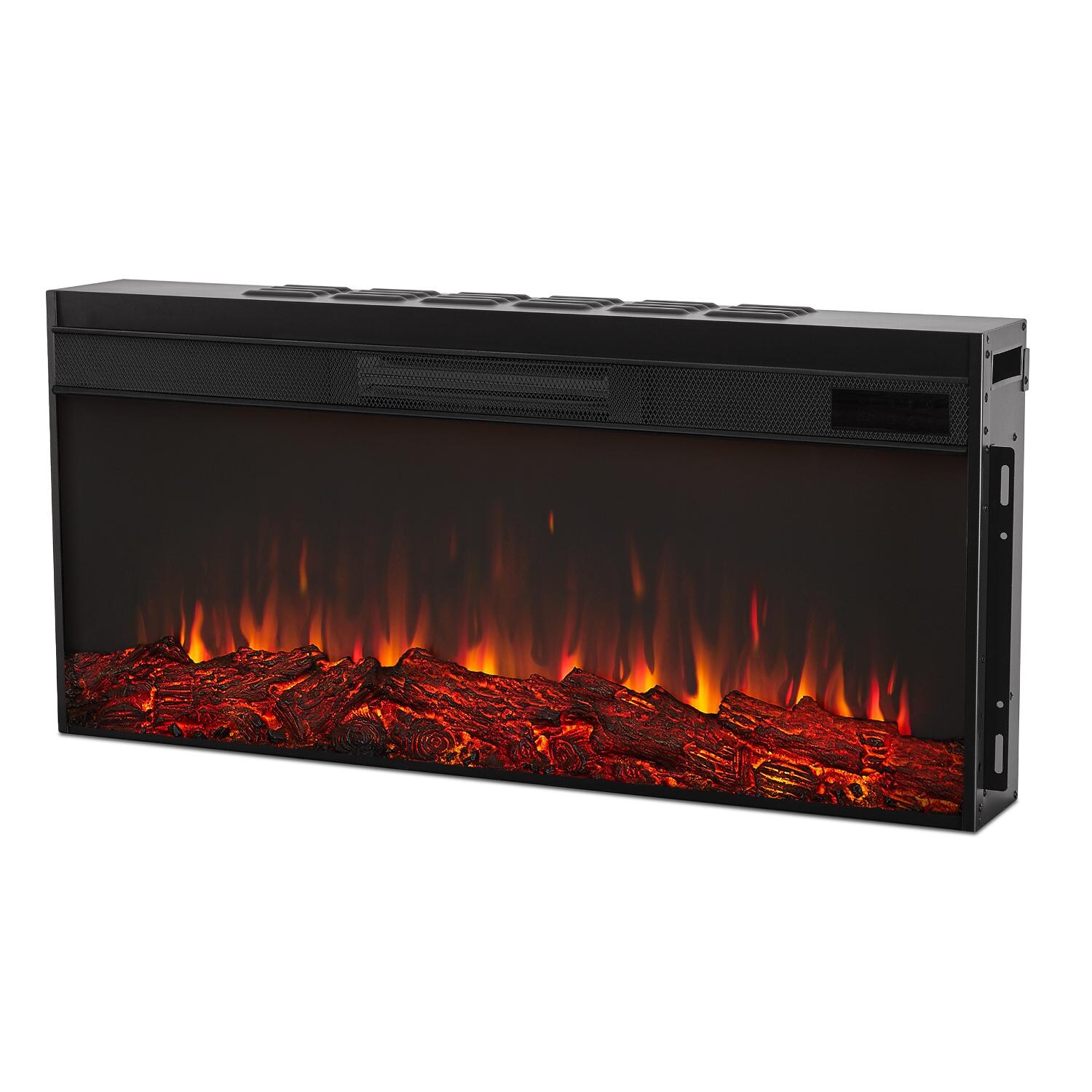 Real Flame 4130E-EO Alcott 74-Inch Electric Fireplace With Mantel - Firebox thumbnail