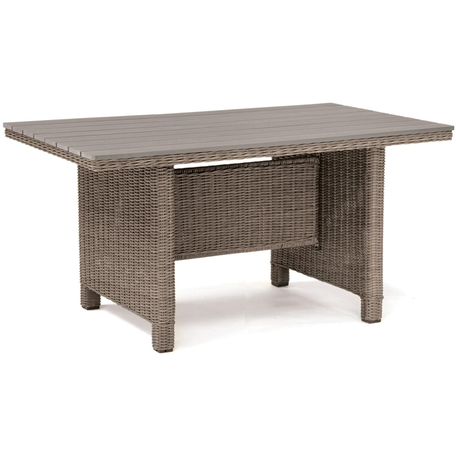 Palma 6 Pc Wicker Seating Set in Rattan / Canvas Coal - Table - White Background thumbnail