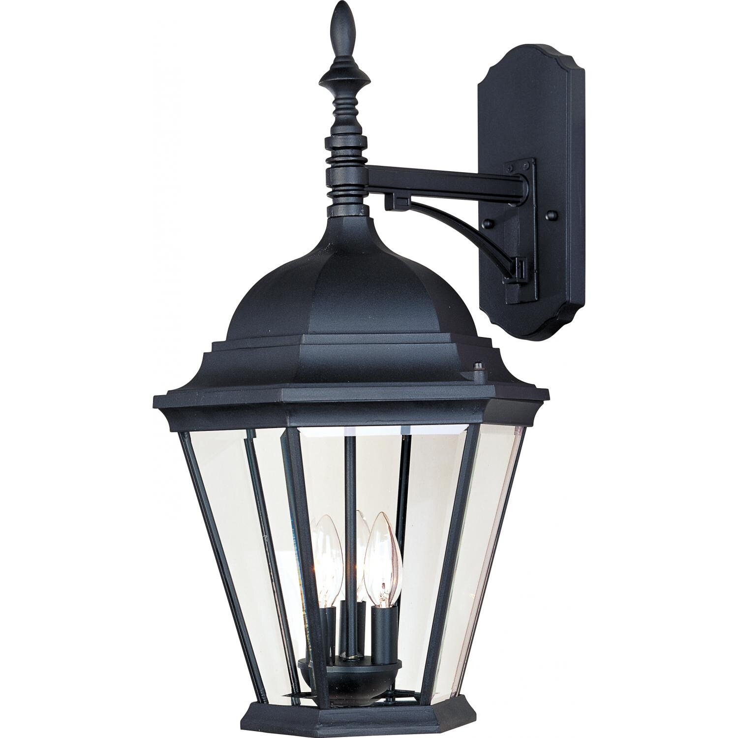 Maxim Westlake 1008BK 60W 22-Inch Three Light Outdoor Wall Light - Black thumbnail