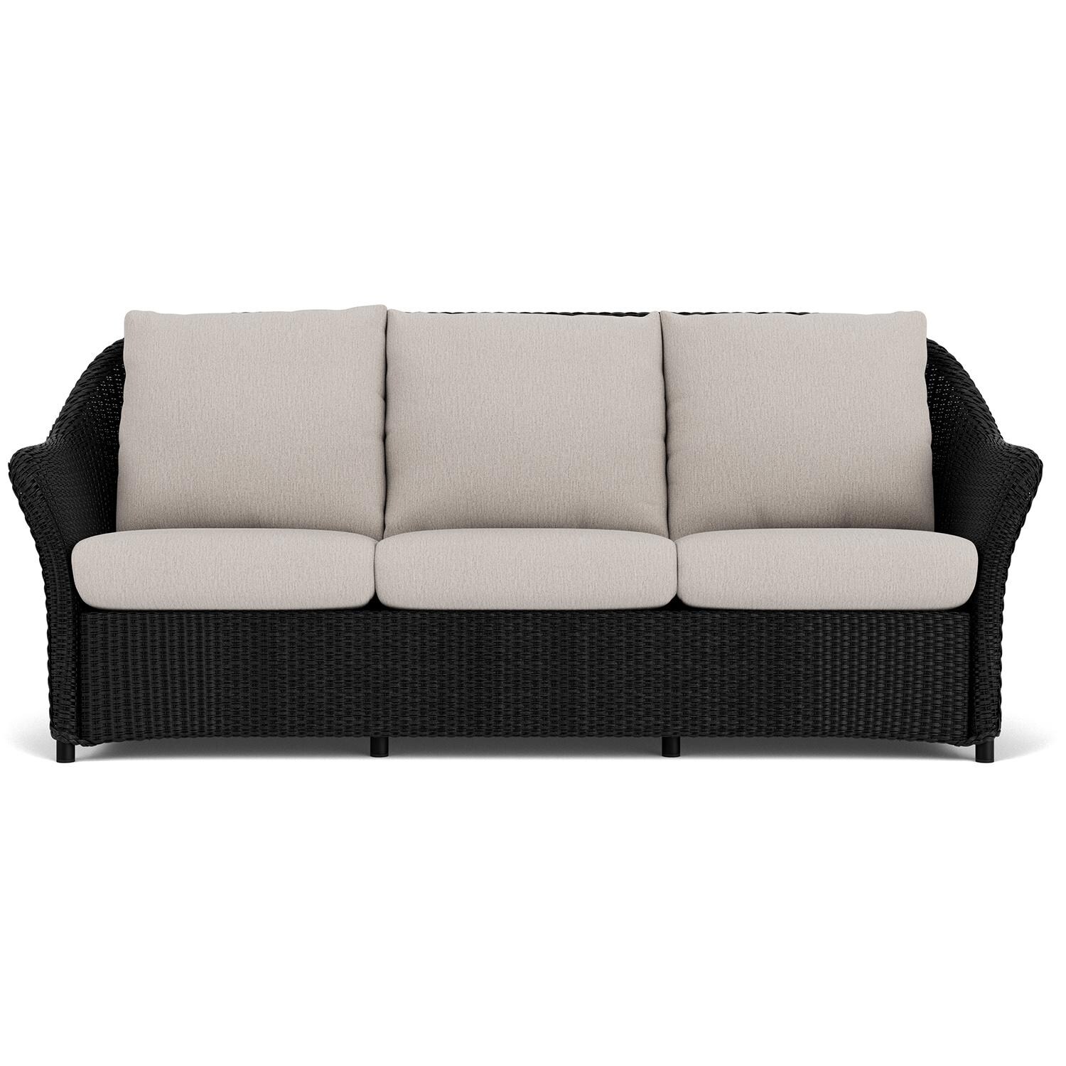 Weekend Retreat Lloyd Loom Sofa in Ebony/Remy Cloud by Lloyd Flanders