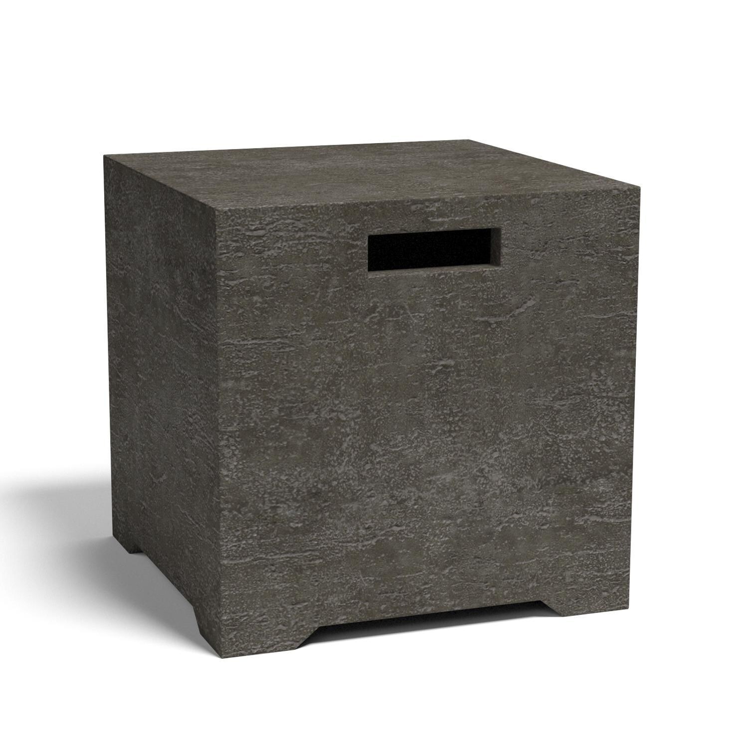 Sunset West Bazaar 20-Inch Square GFRC Patio Tank Cover - Graphite