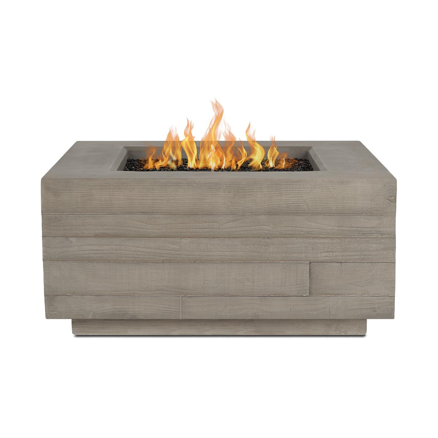 Board Form Gray Square Fire Table - Side View thumbnail