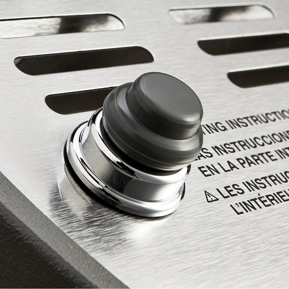 Weber Summit Grill Center Freestanding Propane Gas Grill - Stainless Steel - Control Knob Lighting Switch Close-Up thumbnail